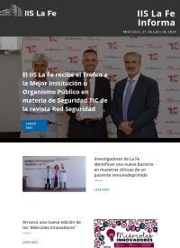 Newsletter IIS La Fe Informa: Miércoles, 31 de julio de 2024