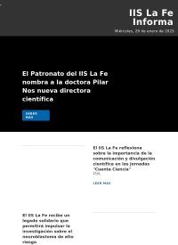 Newsletter IIS La Fe Informa: Miércoles, 29 de enero de 2025